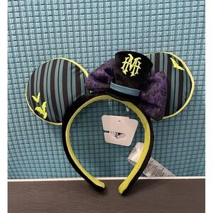 Disney The Haunted Mansion Glow-In-The Dark Mickey Ears Headband NWT WDW
